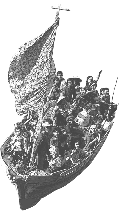 35 Vietnamese boat people light